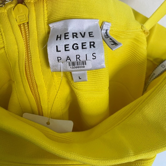 Herve Ledger Yellow Bandage Dress - Picture 7 of 7